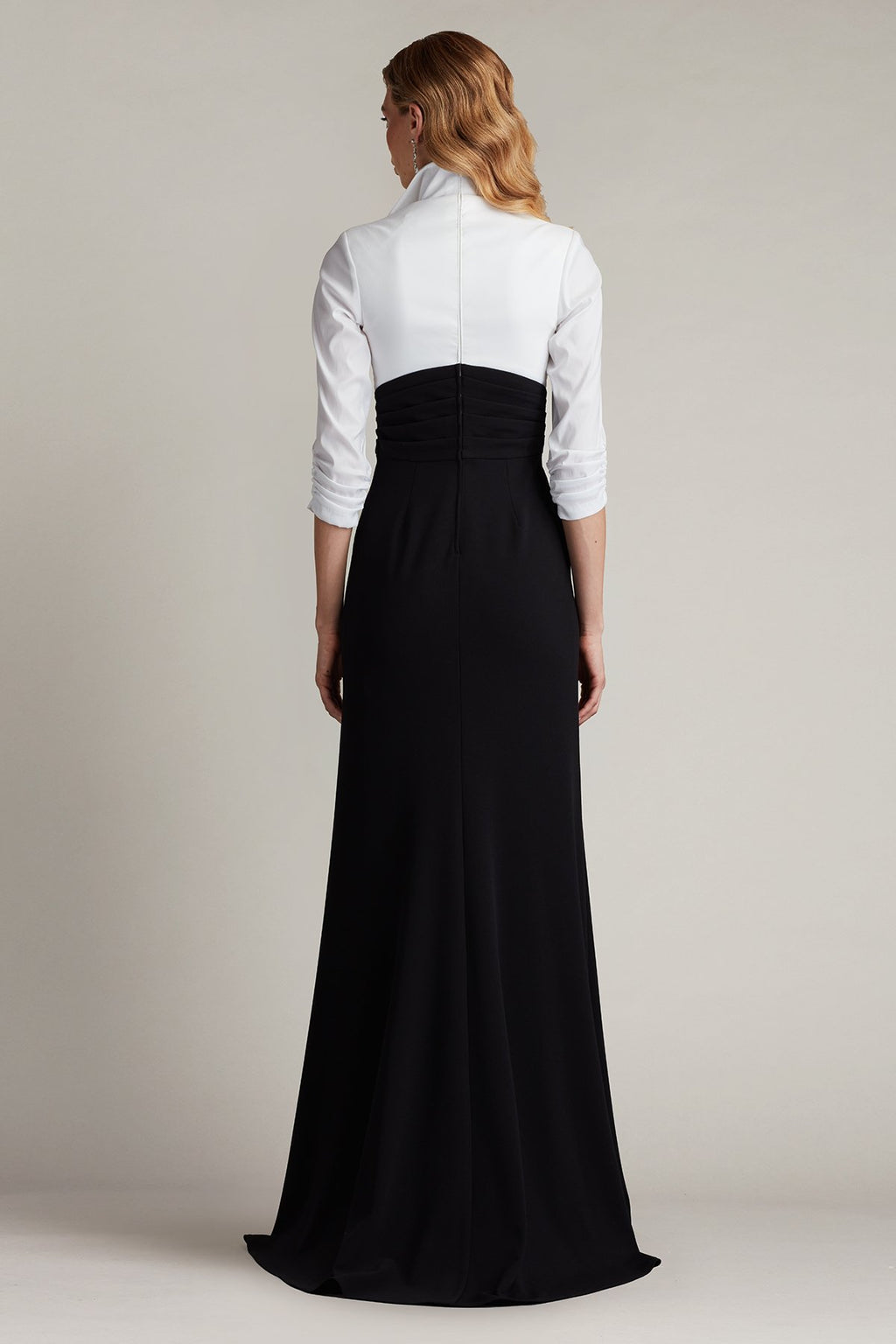 Vanguard Collared Contrast Gown – Tadashi Shoji Official Online Boutique