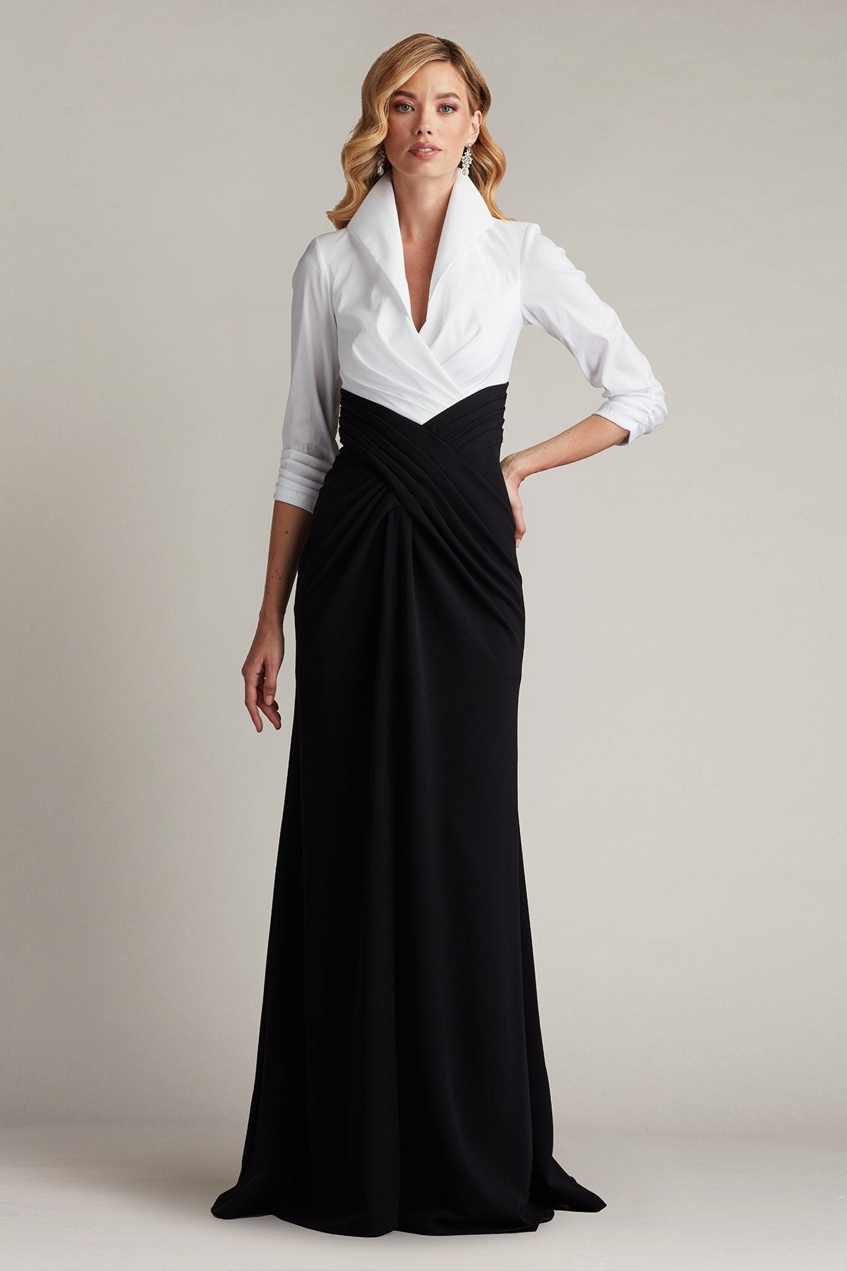 collared evening dress Vanguard Contrast Gown – Tadashi Shoji Official Online Boutique this gown embodies both Size:EU 41 / US 10 GANNI Women's Future Denim collection: VICIALLSTARS