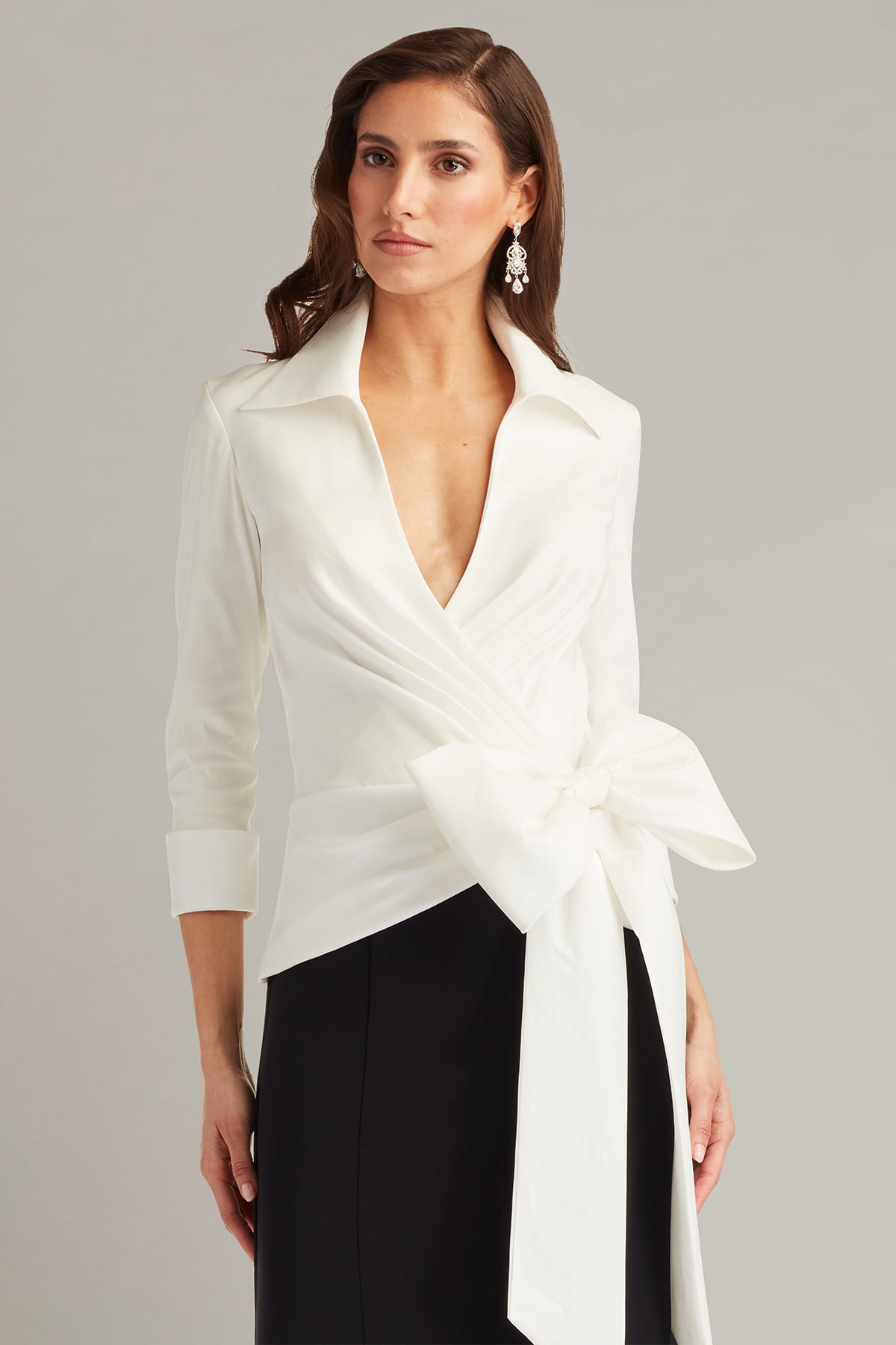 Sarma Wrap Bow Gown