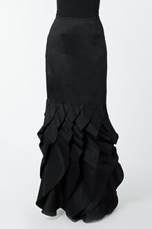 Stretch Taffeta Skirt in Black