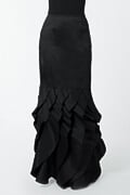 Stretch Taffeta Skirt in Black