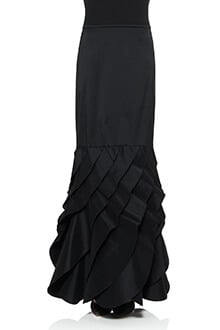 Stretch Taffeta Skirt in Black
