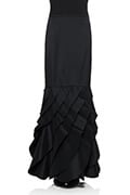 Stretch Taffeta Skirt in Black