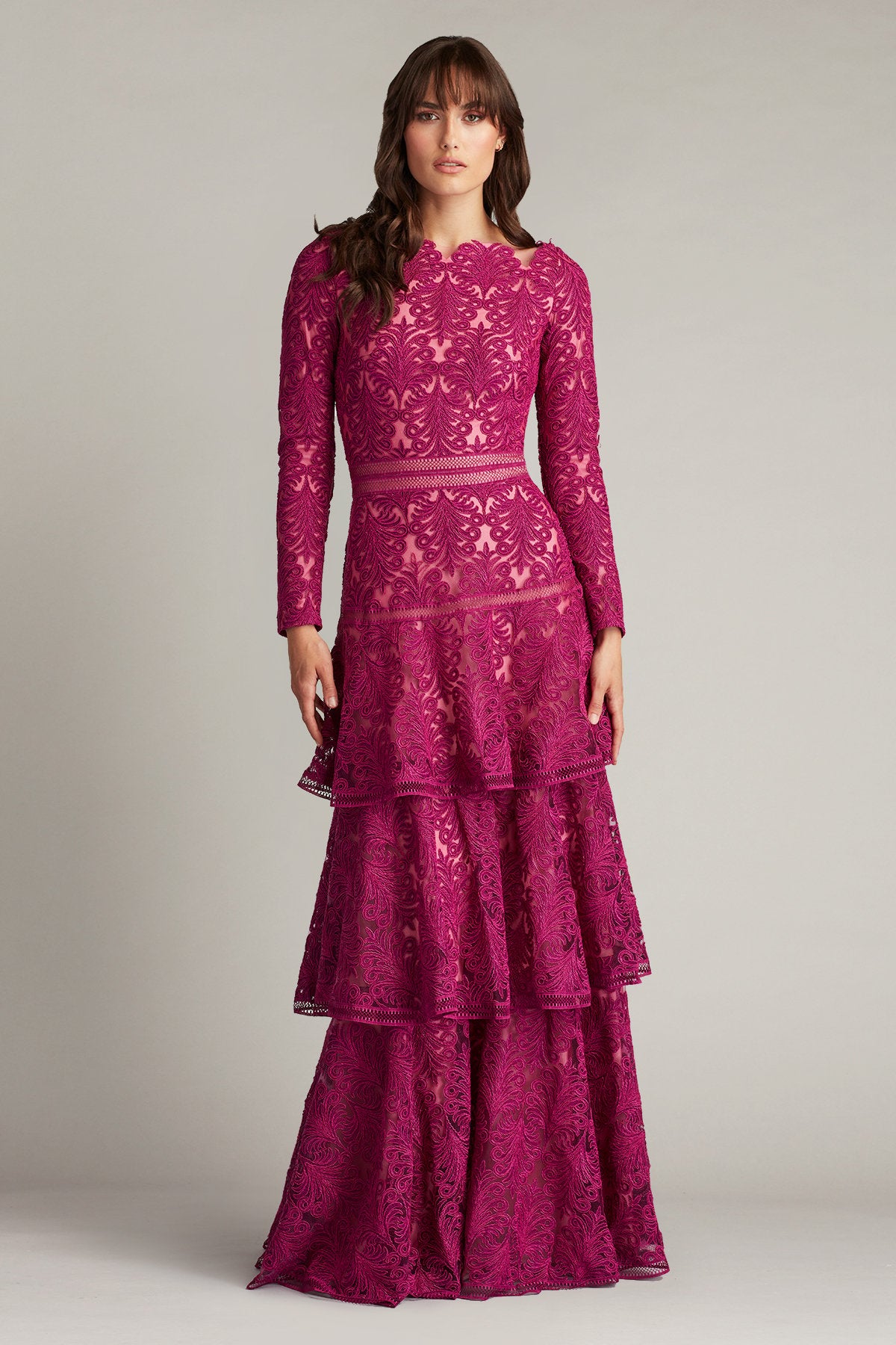 Talita Tiered Embroidered Gown
