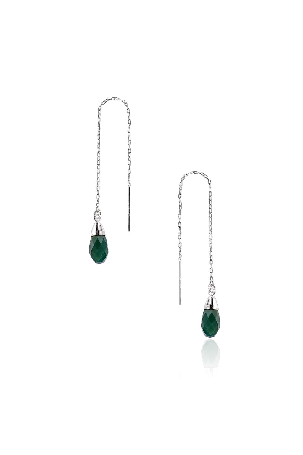 Tadashi Shoji - Sterling Silver Swarovski Crystal Drop Long Earrings