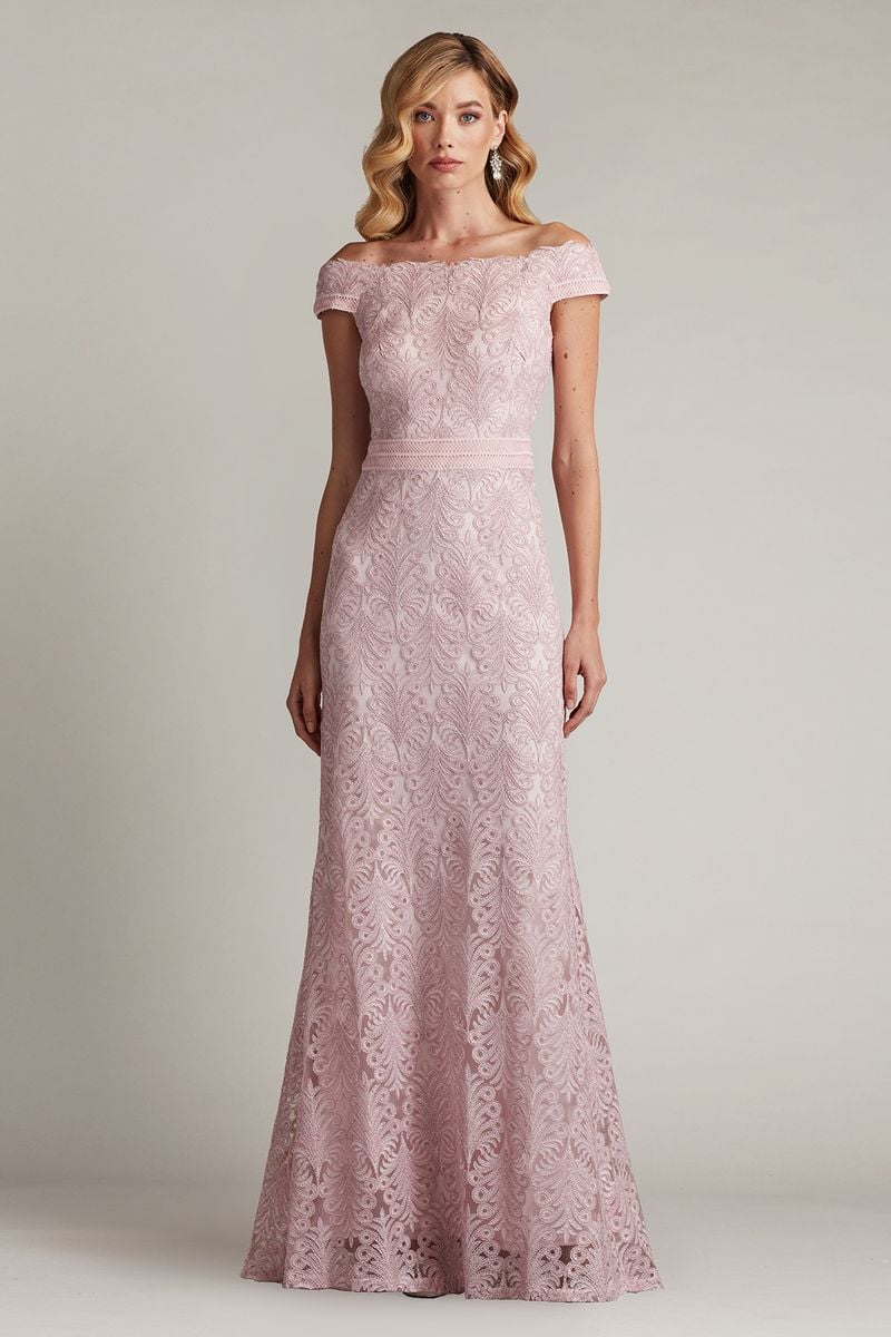 Dallise Embroidered Tulle Gown