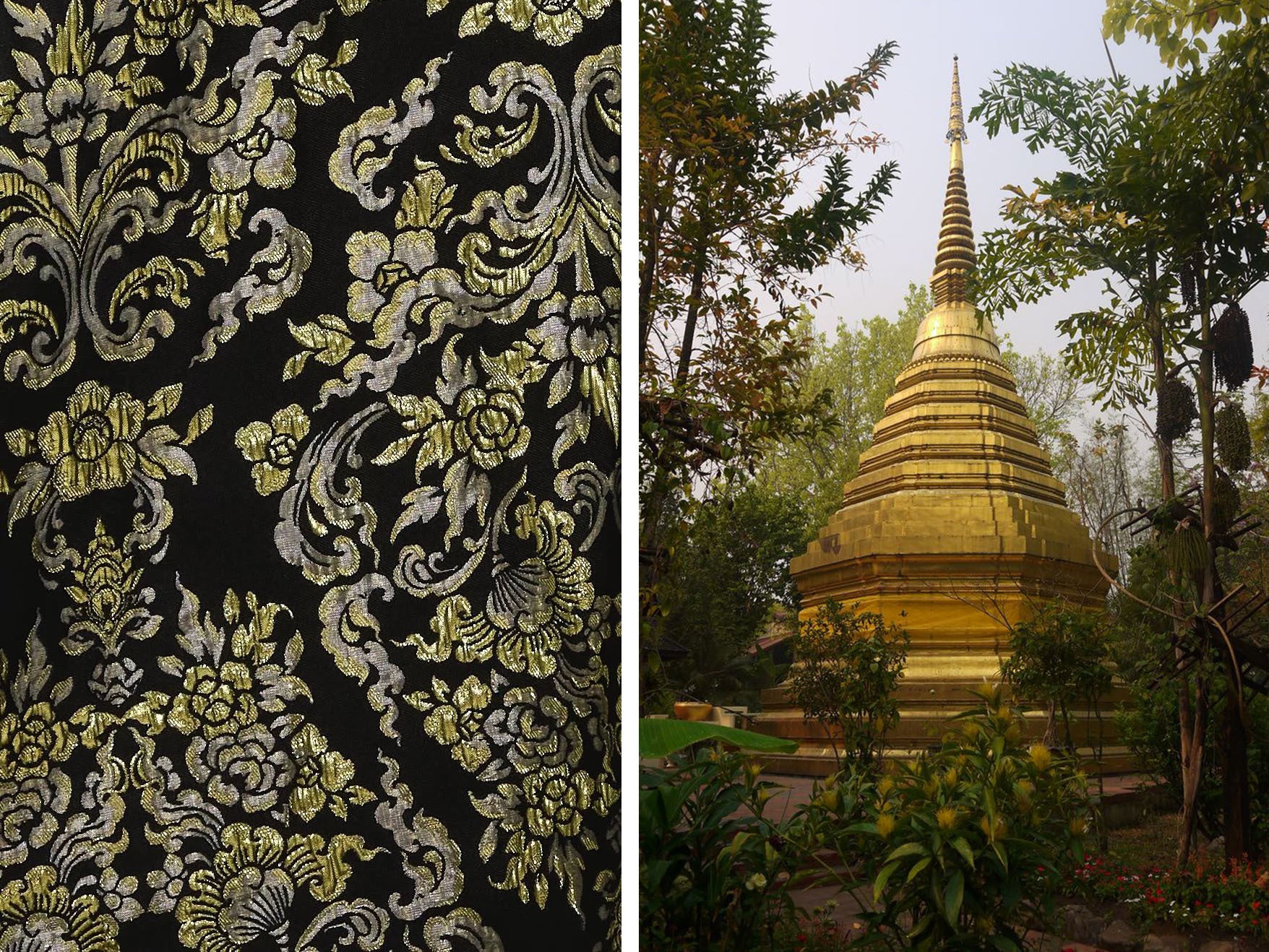 Lotus Embroidered Tulle