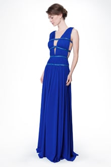 Grecian Draped Jersey Gown in Neptune