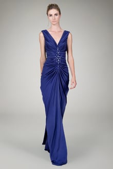 Draped Jersey Jewel Gown in Horizon