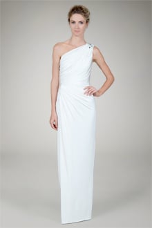 Draped Jersey Gown in Ivory