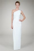 Draped Jersey Gown in Ivory