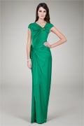 Luxe Jersey Draped Gown in Gucci Green