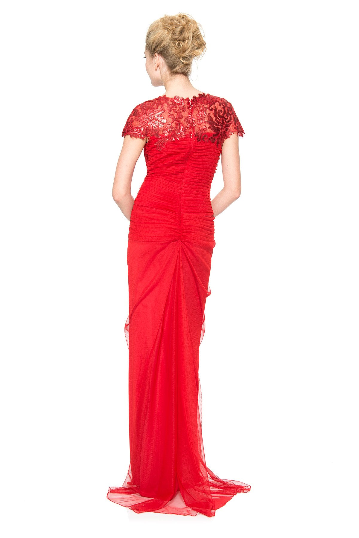 Paillette Lace and Tulle Gown