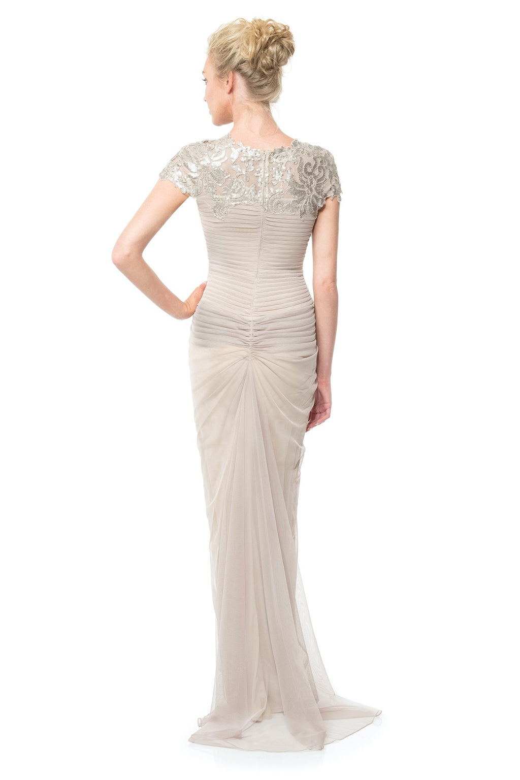 Paillette Lace and Tulle Gown