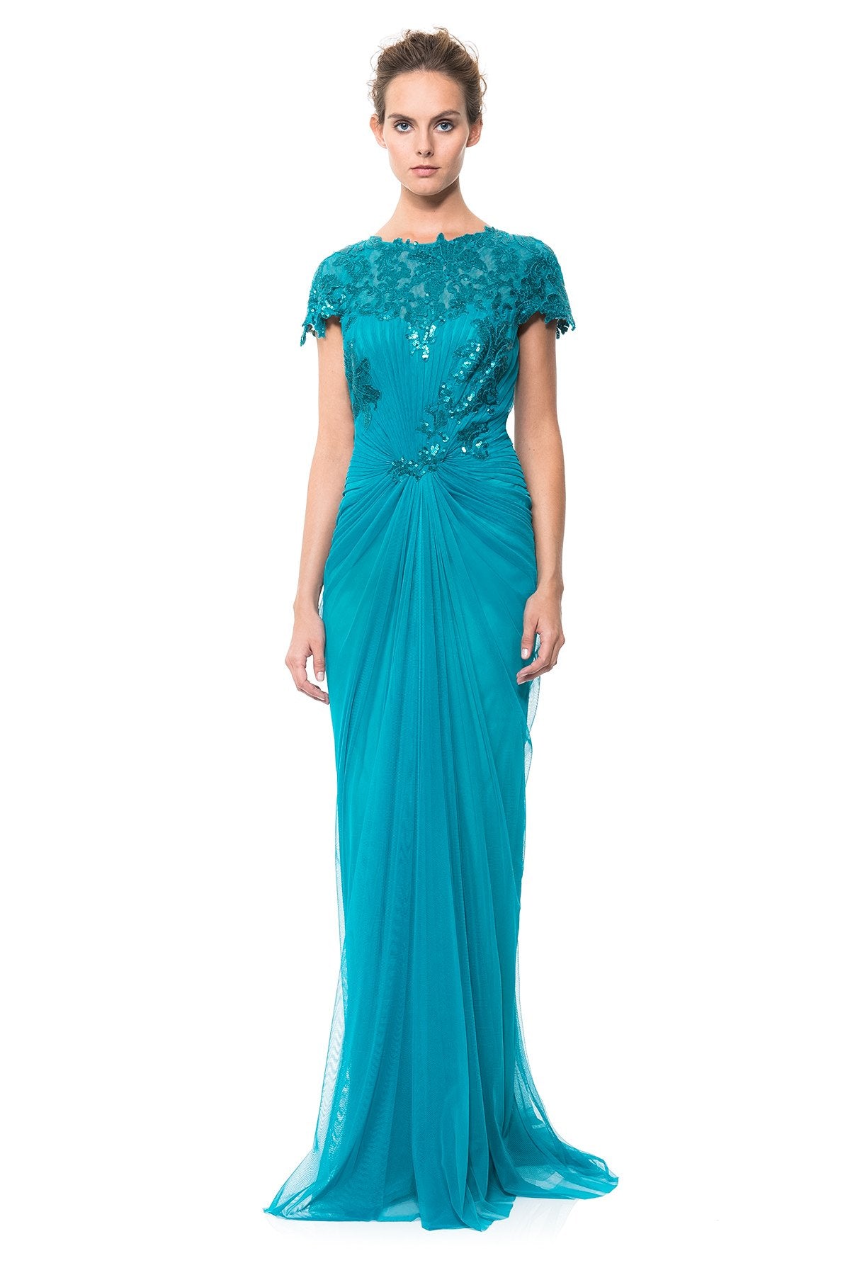 Paillette Lace and Tulle Gown
