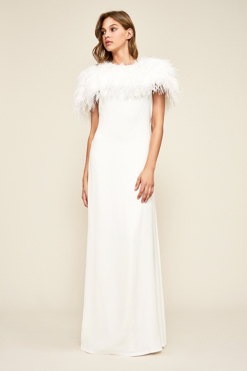 Tadashi Shoji - Jered Feather Capelet
