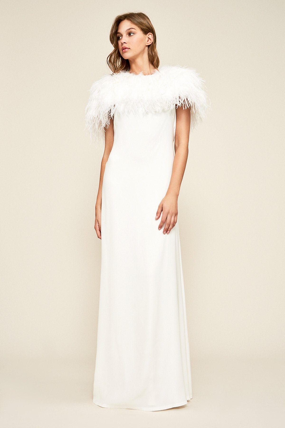 Tadashi Shoji - Jered Feather Capelet
