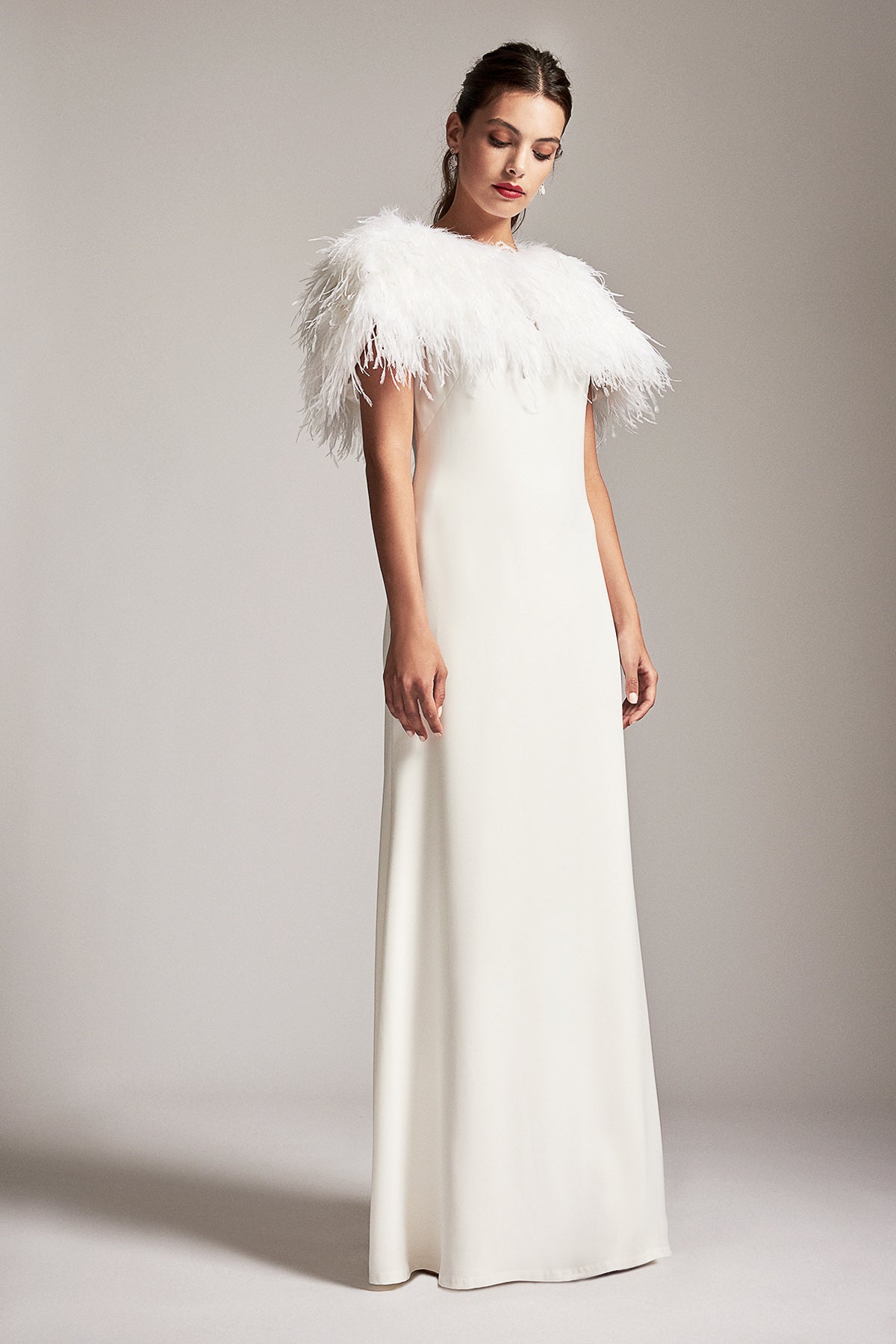 Tadashi Shoji - Mila Feather Caplet