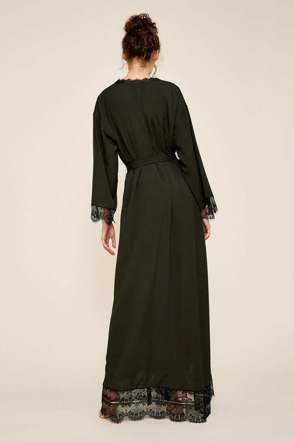 Vitti Crepe Lace Long Robe