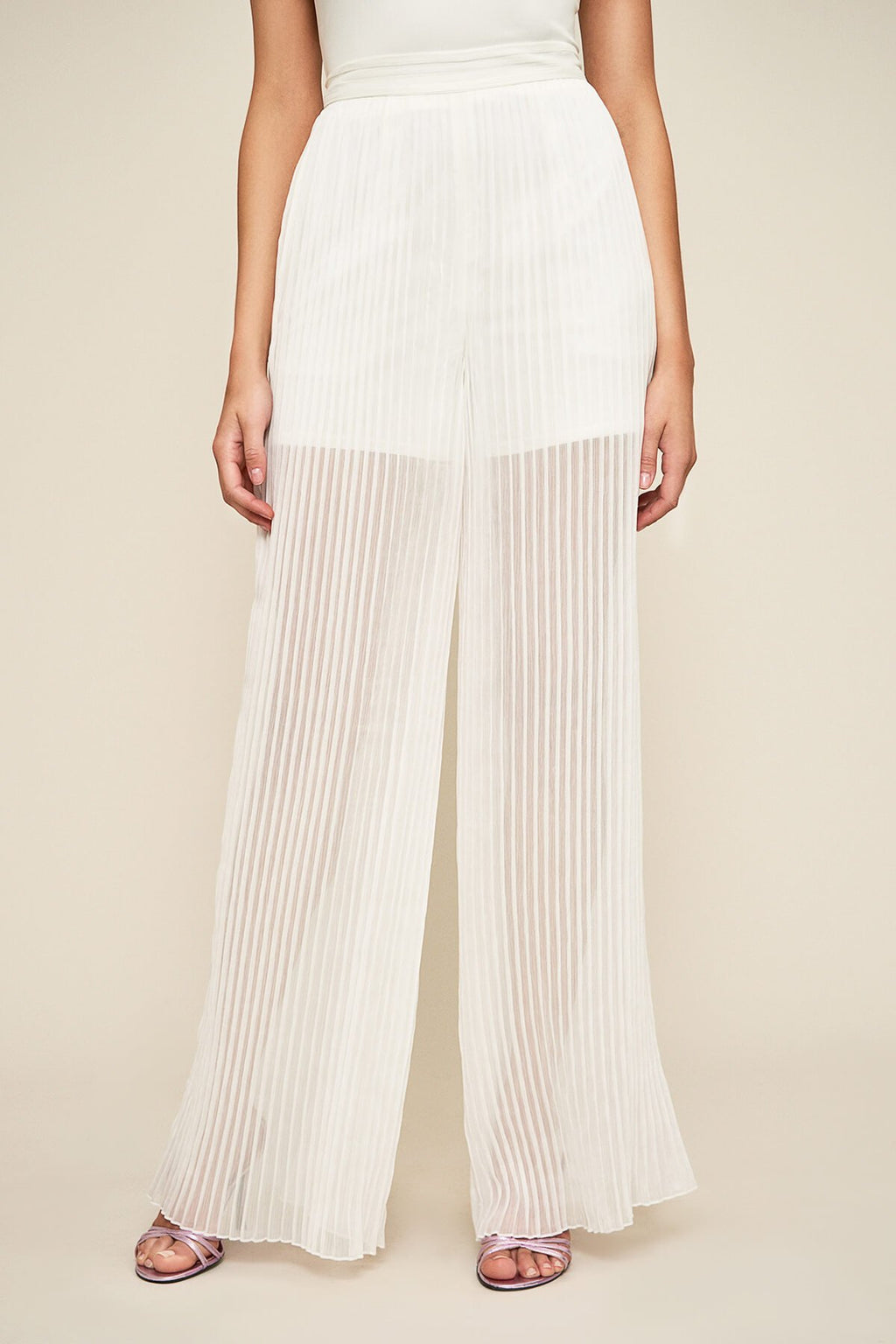 Tadashi Shoji - Kaya Pleated Chiffon Pant