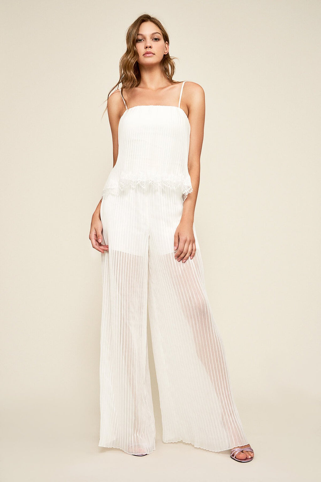 Tadashi Shoji - Kaya Pleated Chiffon Pant