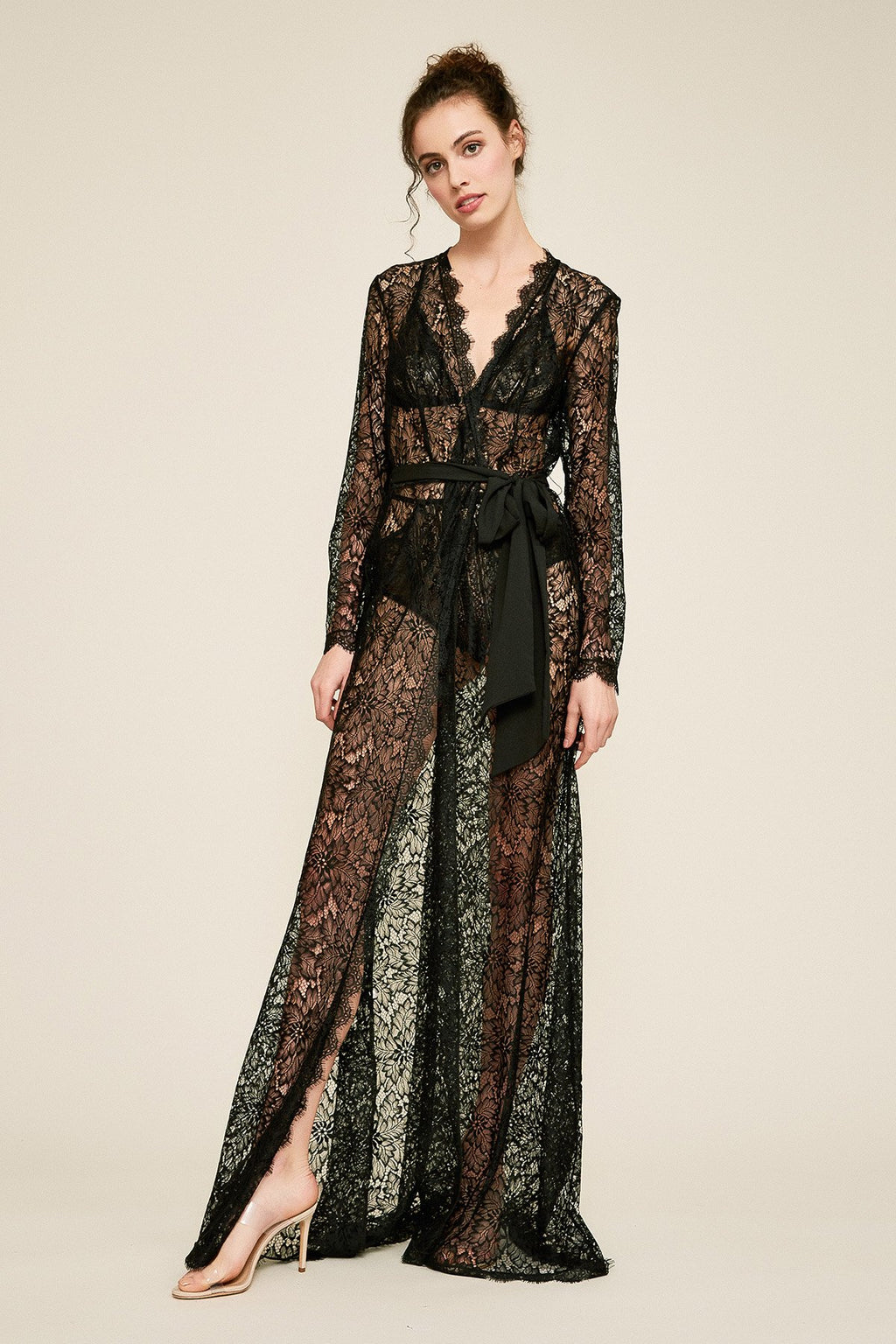 Delano Lace Floor-Length Robe