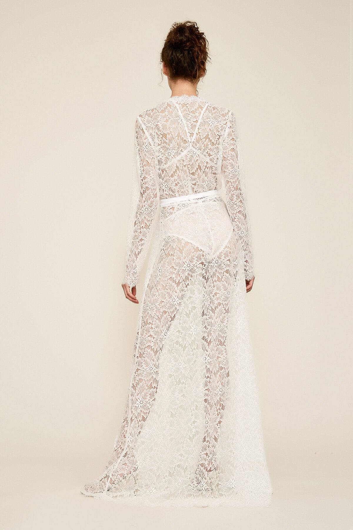 Tadashi Shoji - Delano Lace Floor-Length Robe