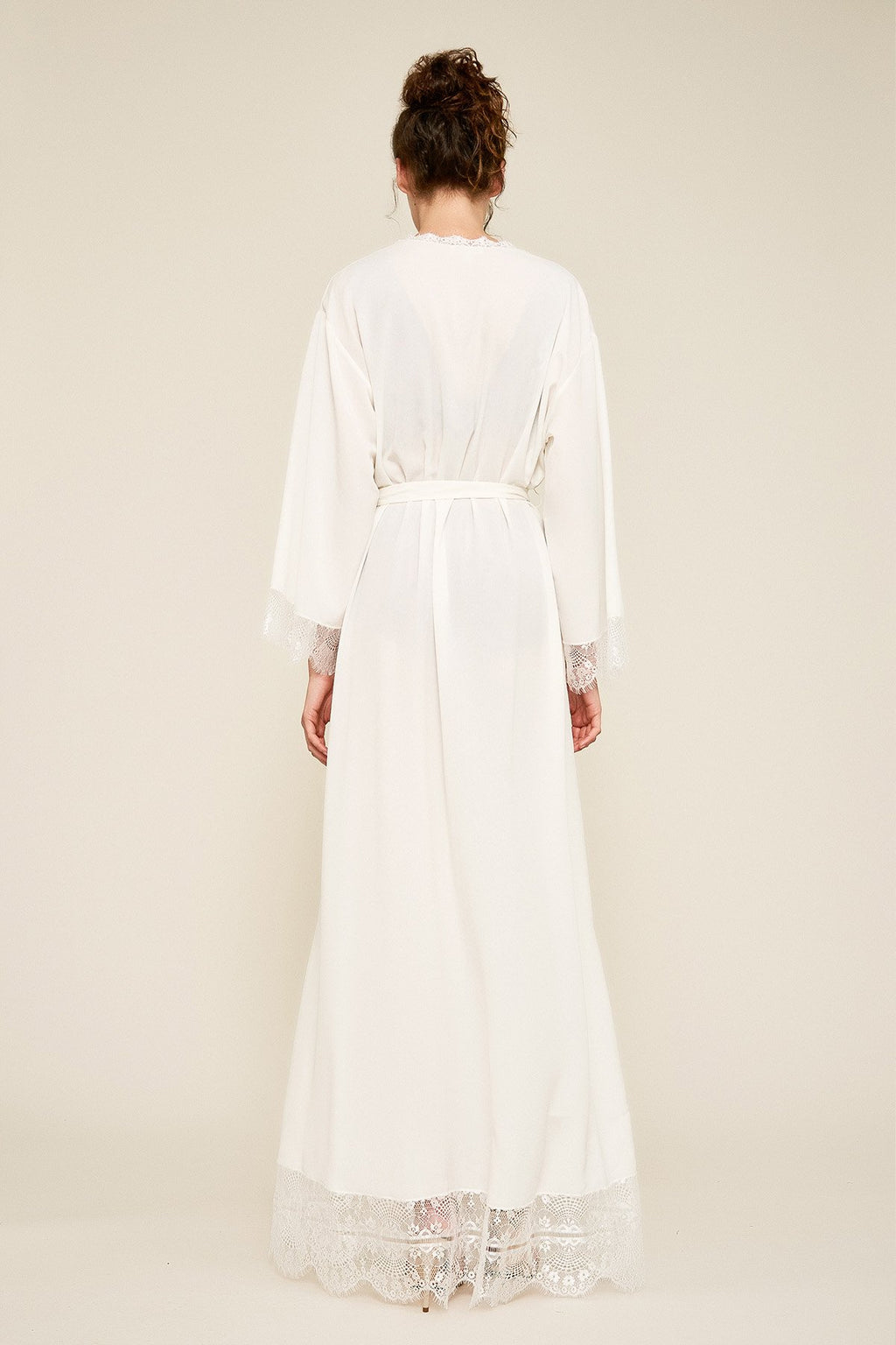 Vitti Crepe Lace Long Robe