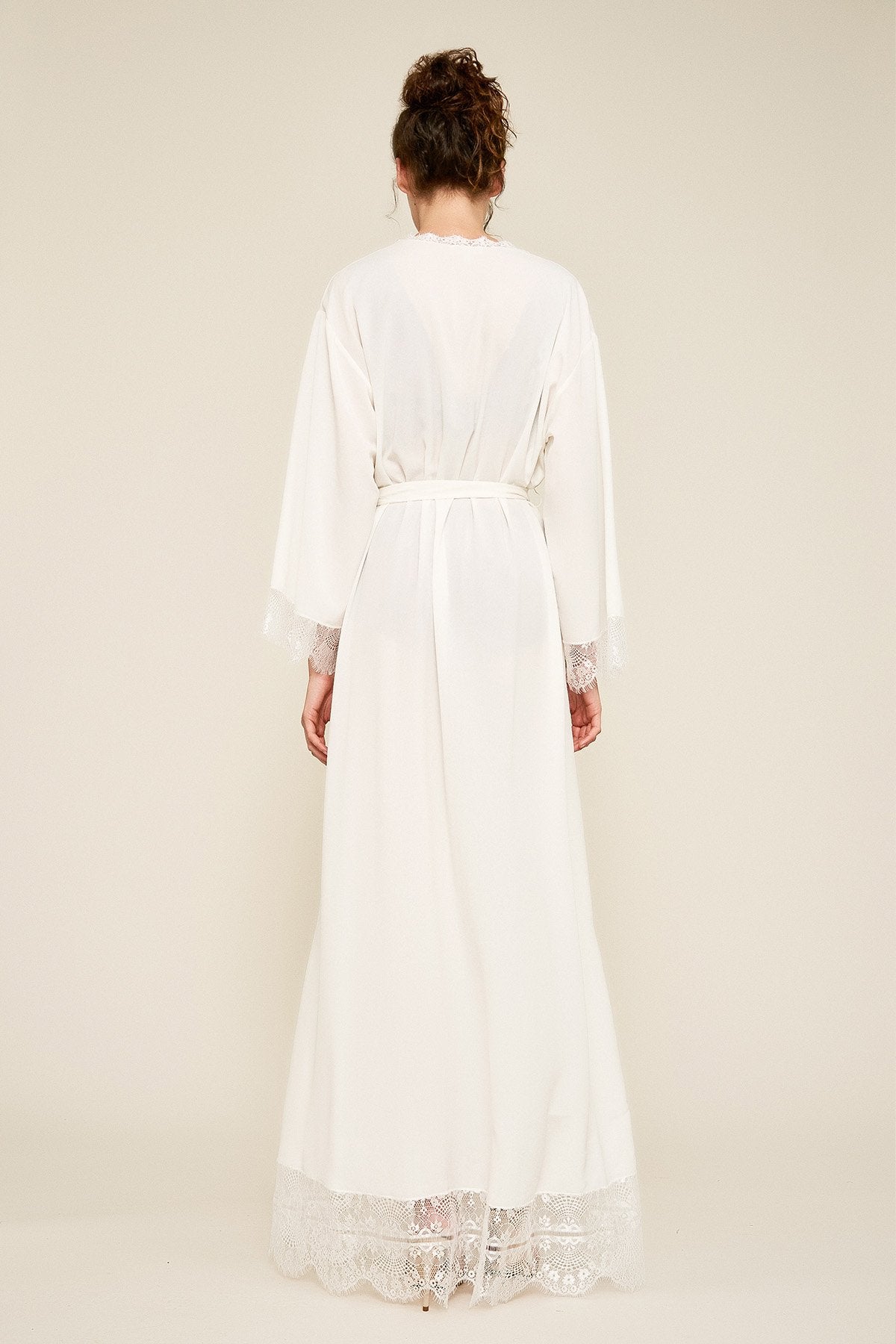 Vitti Crepe Lace Long Robe