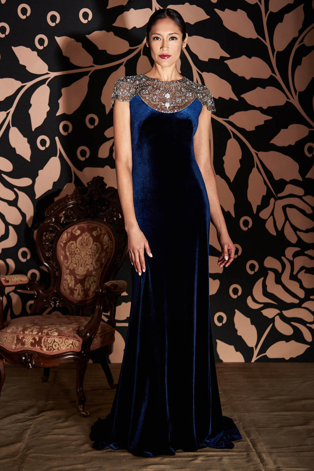 Imelda Velvet Evening Gown