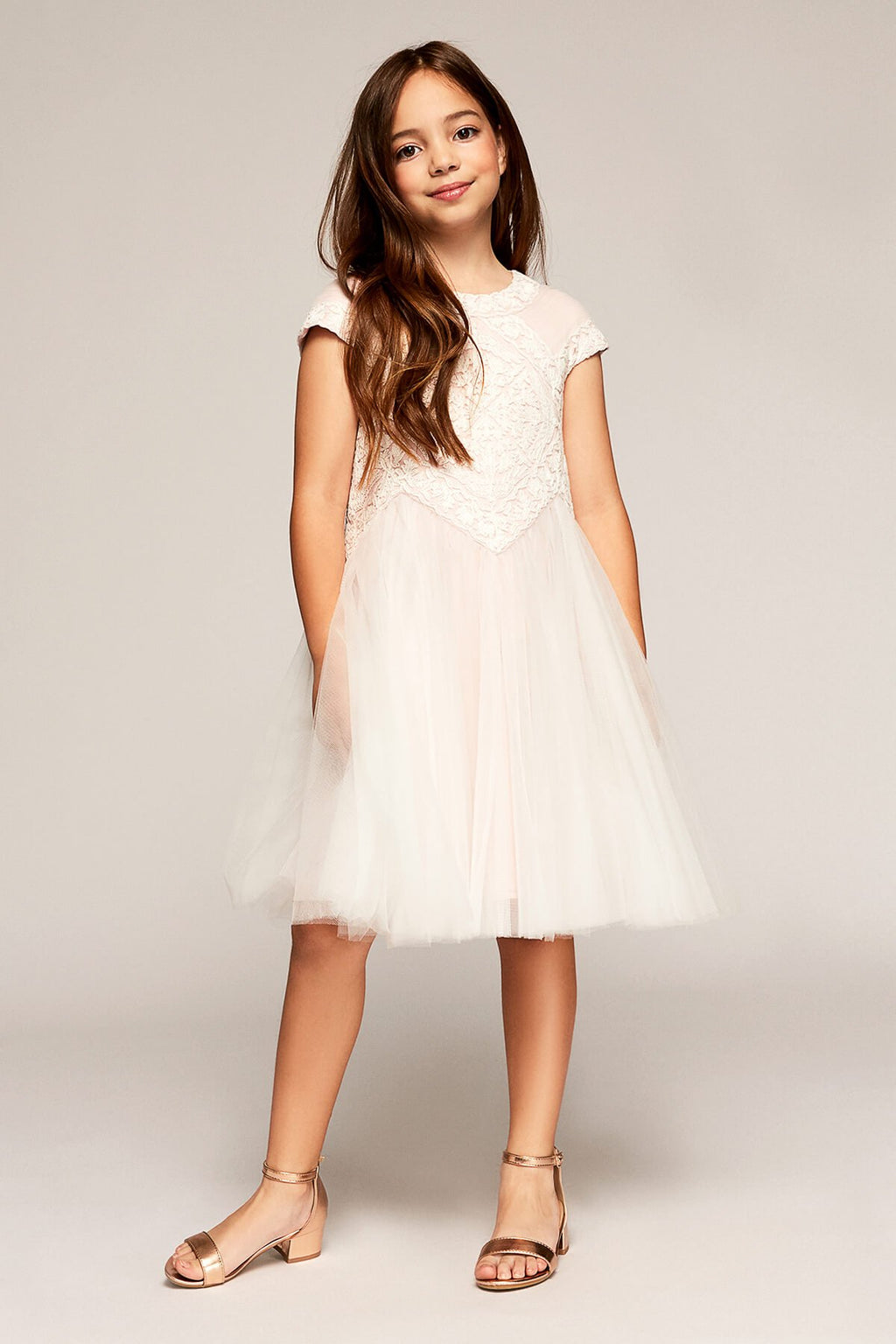 Tadashi Shoji - Coral Rose Tulle Dress
