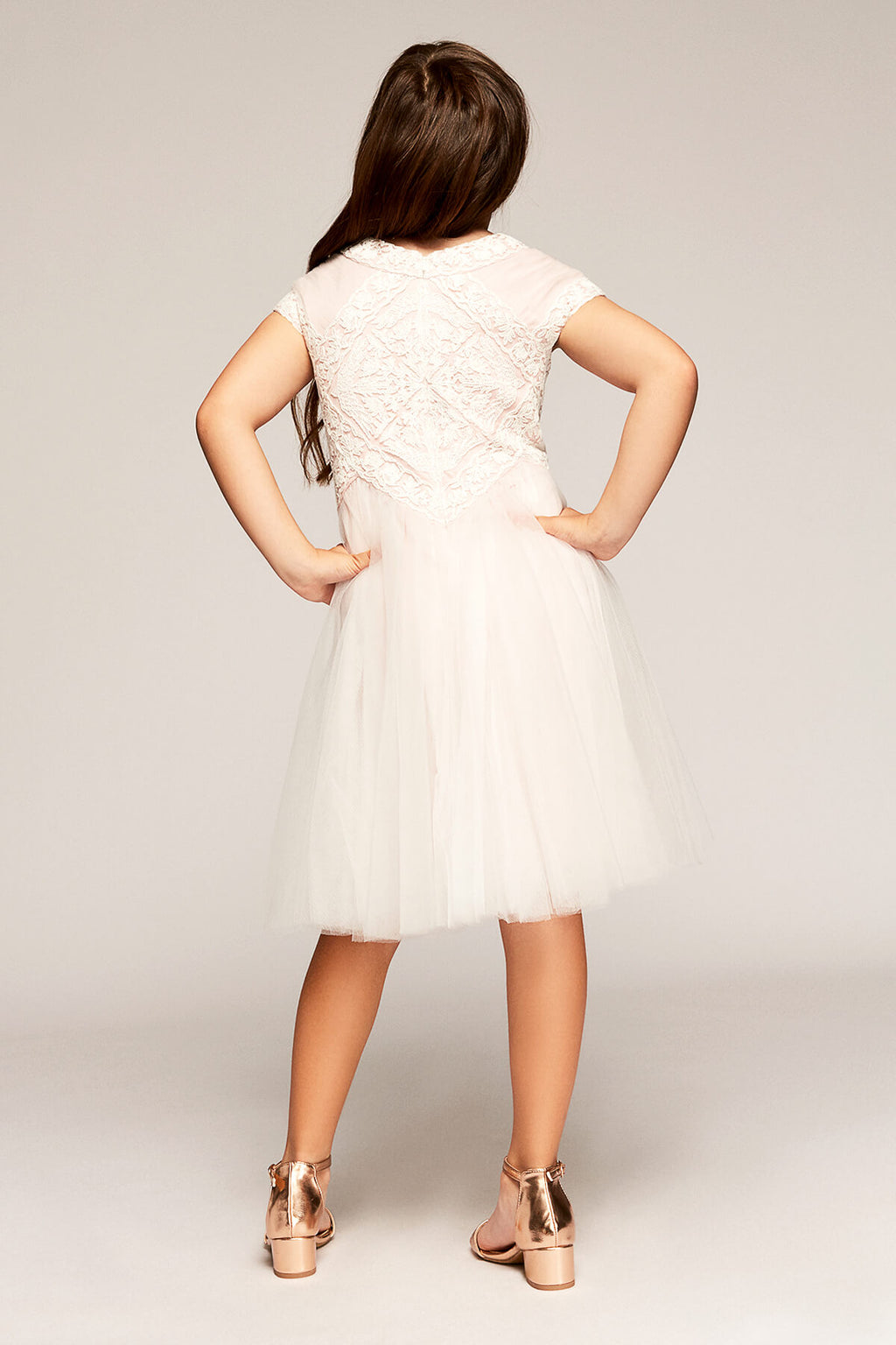 Coral Rose Tulle Dress
