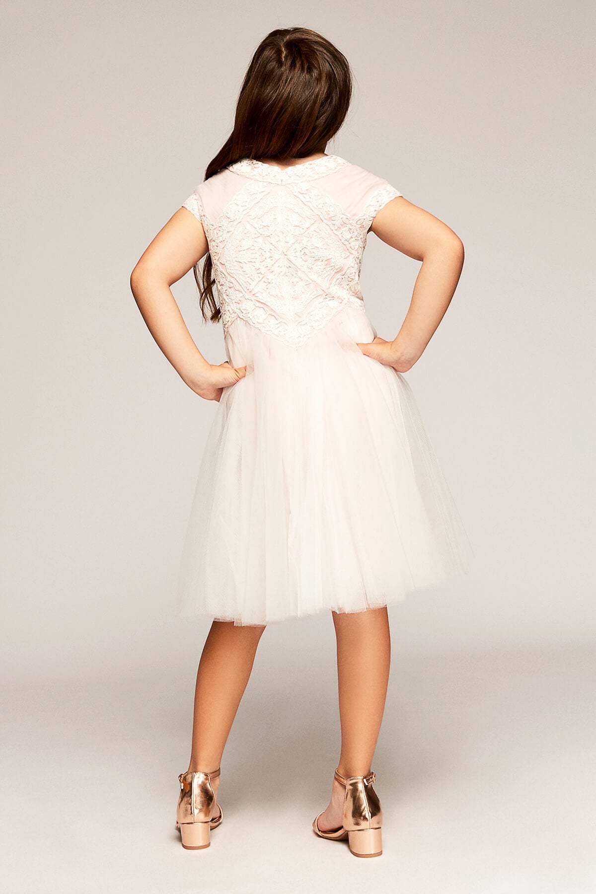Coral Rose Tulle Dress