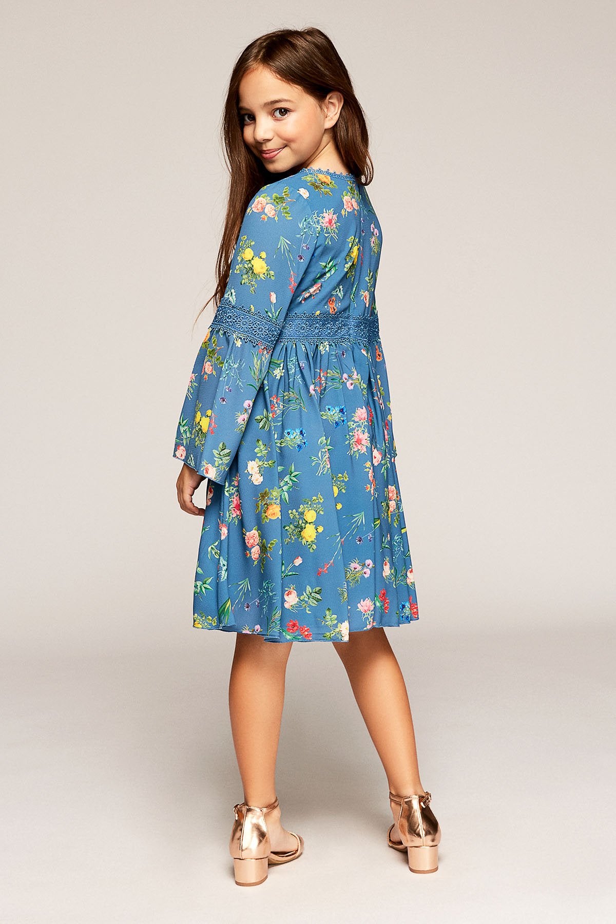 Tadashi Shoji - Blueberry Floral Dress