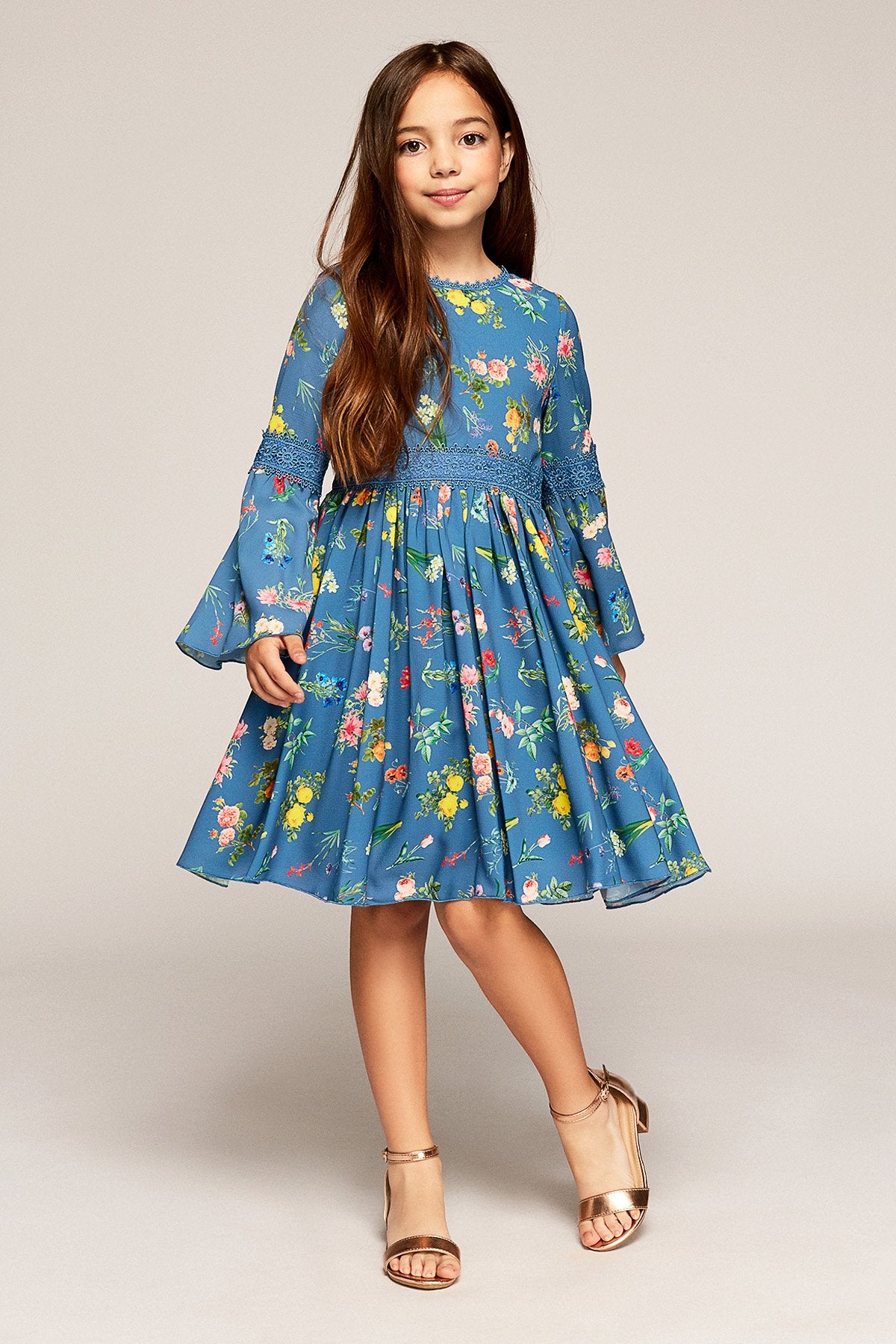 Tadashi Shoji - Blueberry Floral Dress