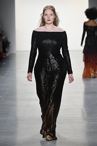 Tadashi Shoji - Melati Long-Sleeve Sequin Gown