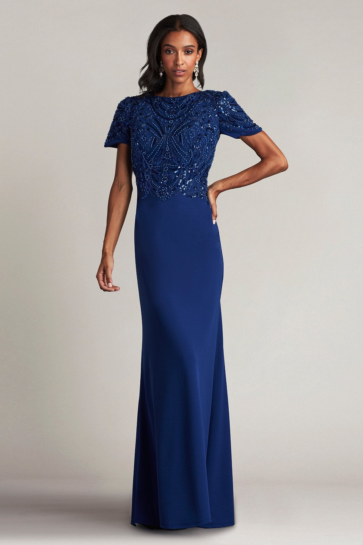 Edry Embellished Crepe Gown