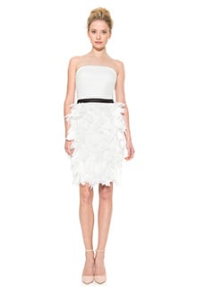 Hand Cut Flower Strapless Dress