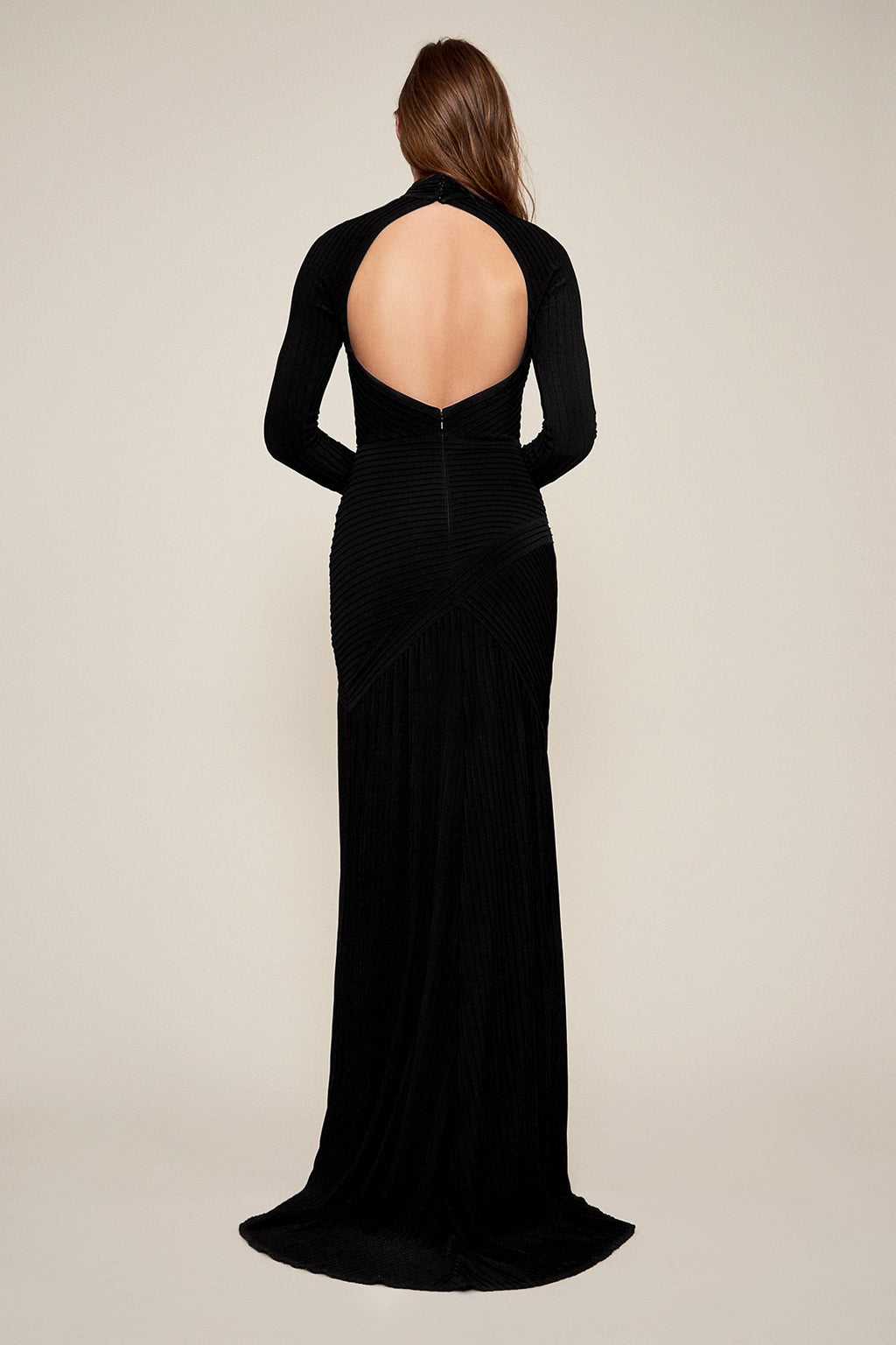 Tadashi Shoji - Seneca Open-Back Pintuck Gown