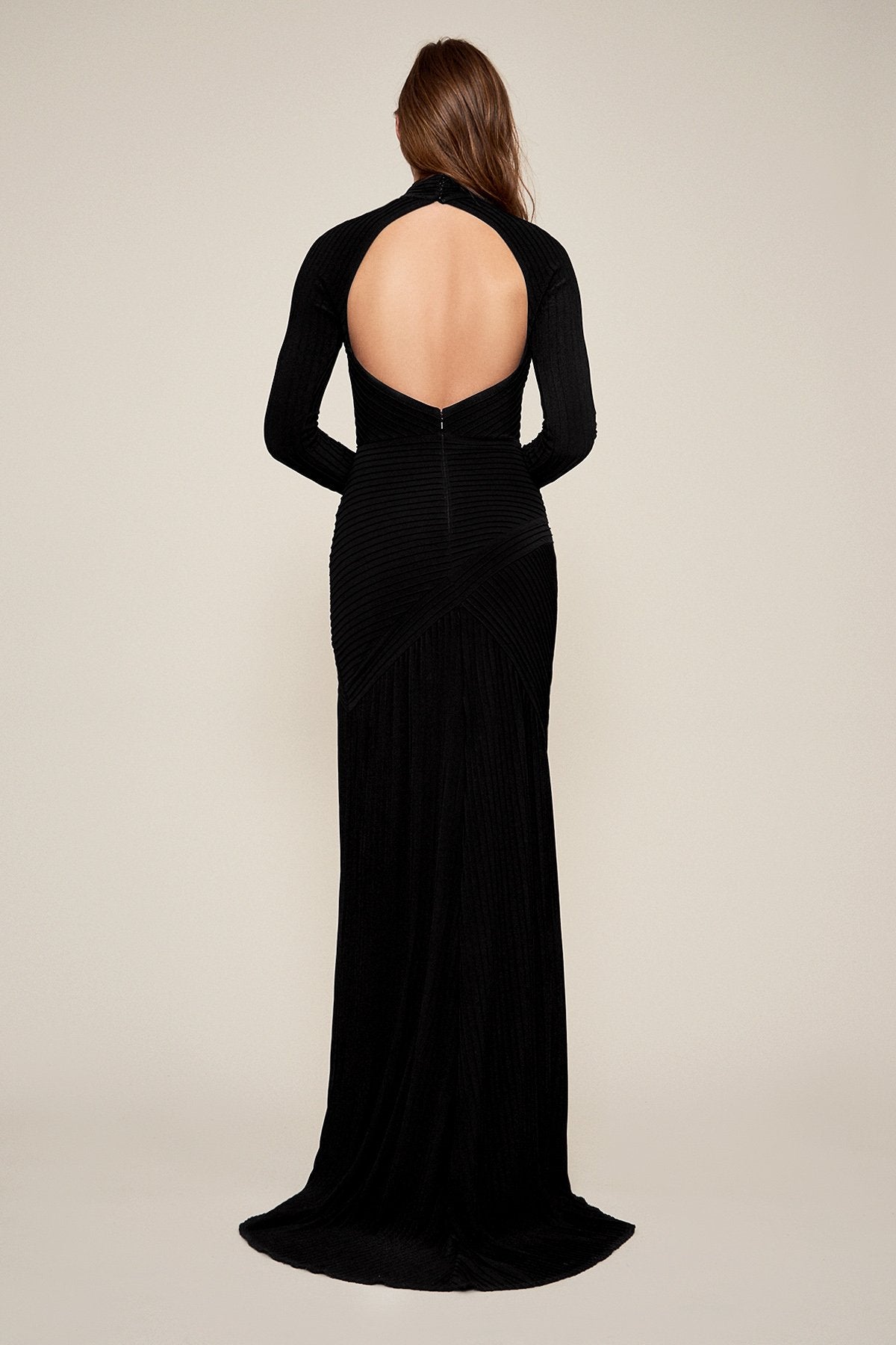 Tadashi Shoji - Seneca Open-Back Pintuck Gown