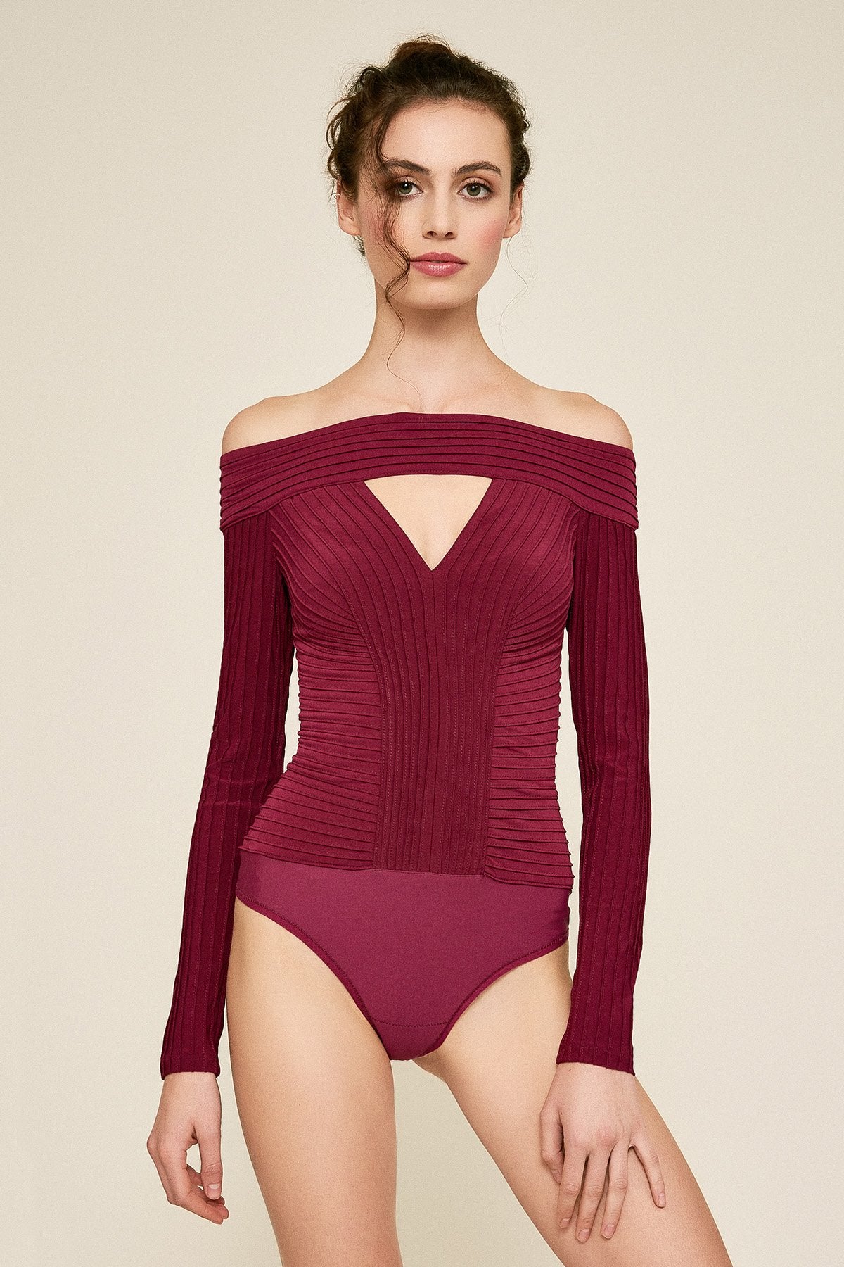 Tadashi Shoji - Pier Pintucked Bodysuit