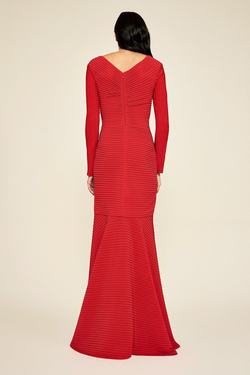Elias Long-Sleeve Pintuck Gown