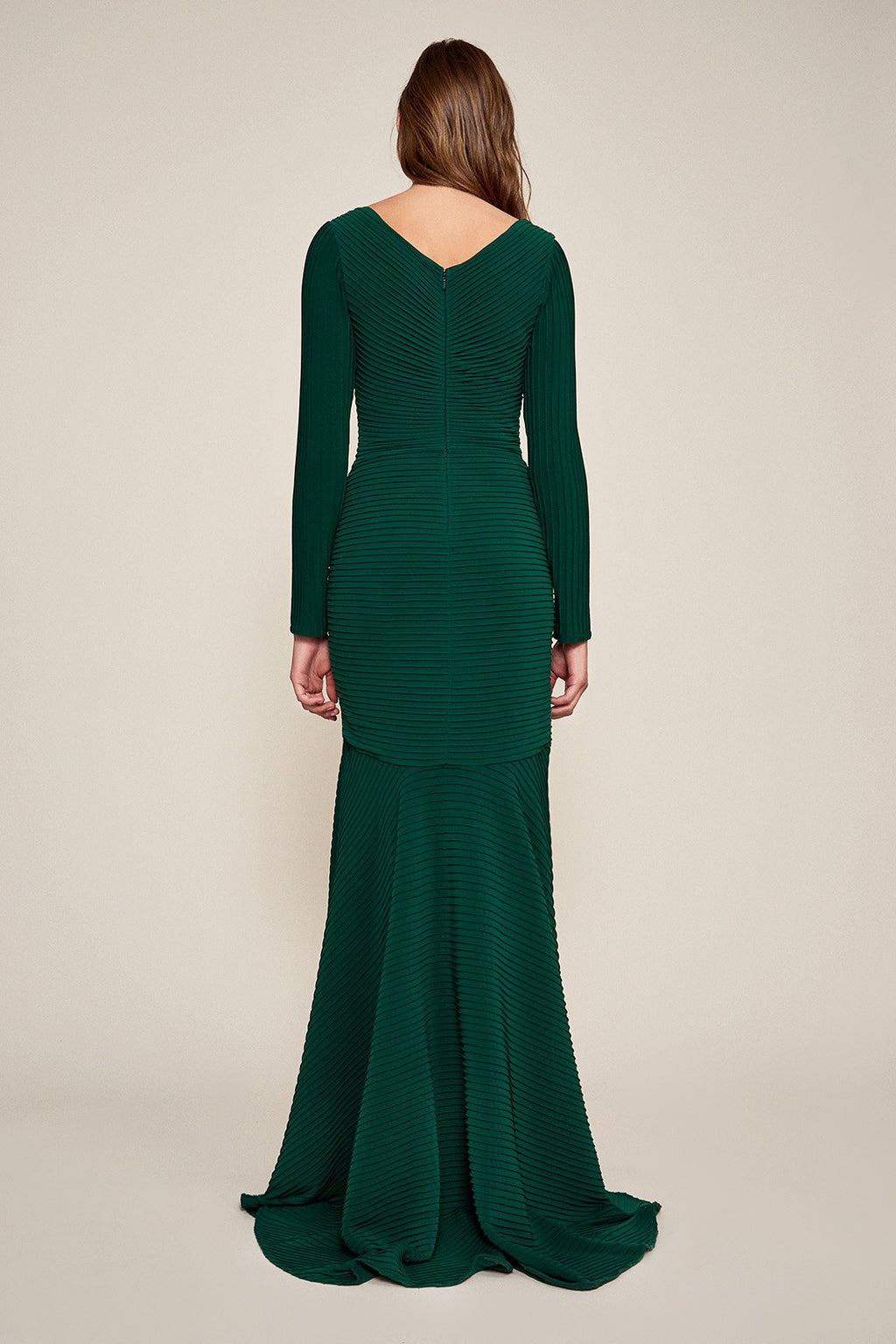 Elias Long-Sleeve Pintuck Gown