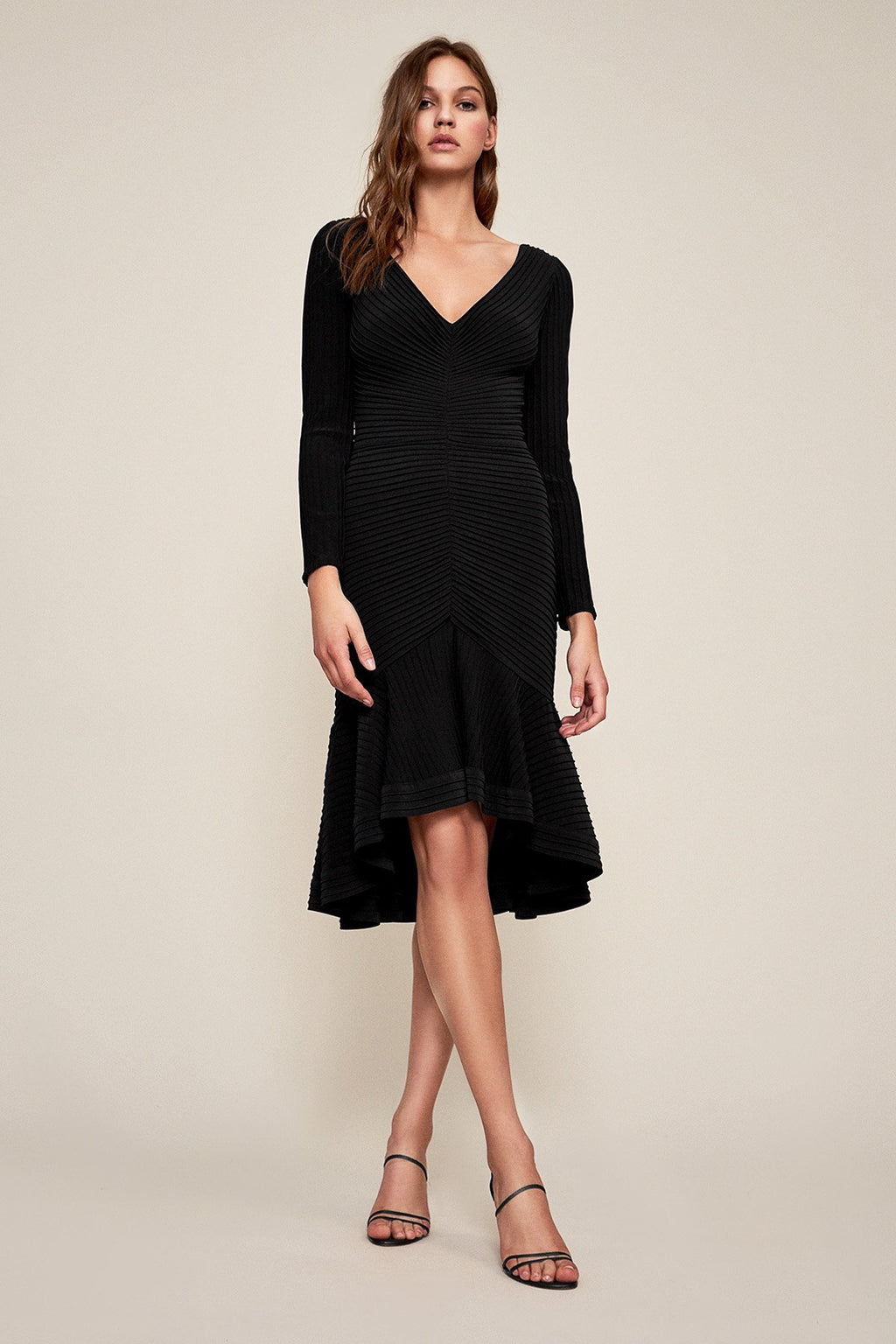 Elias Long-Sleeve Pintuck Dress