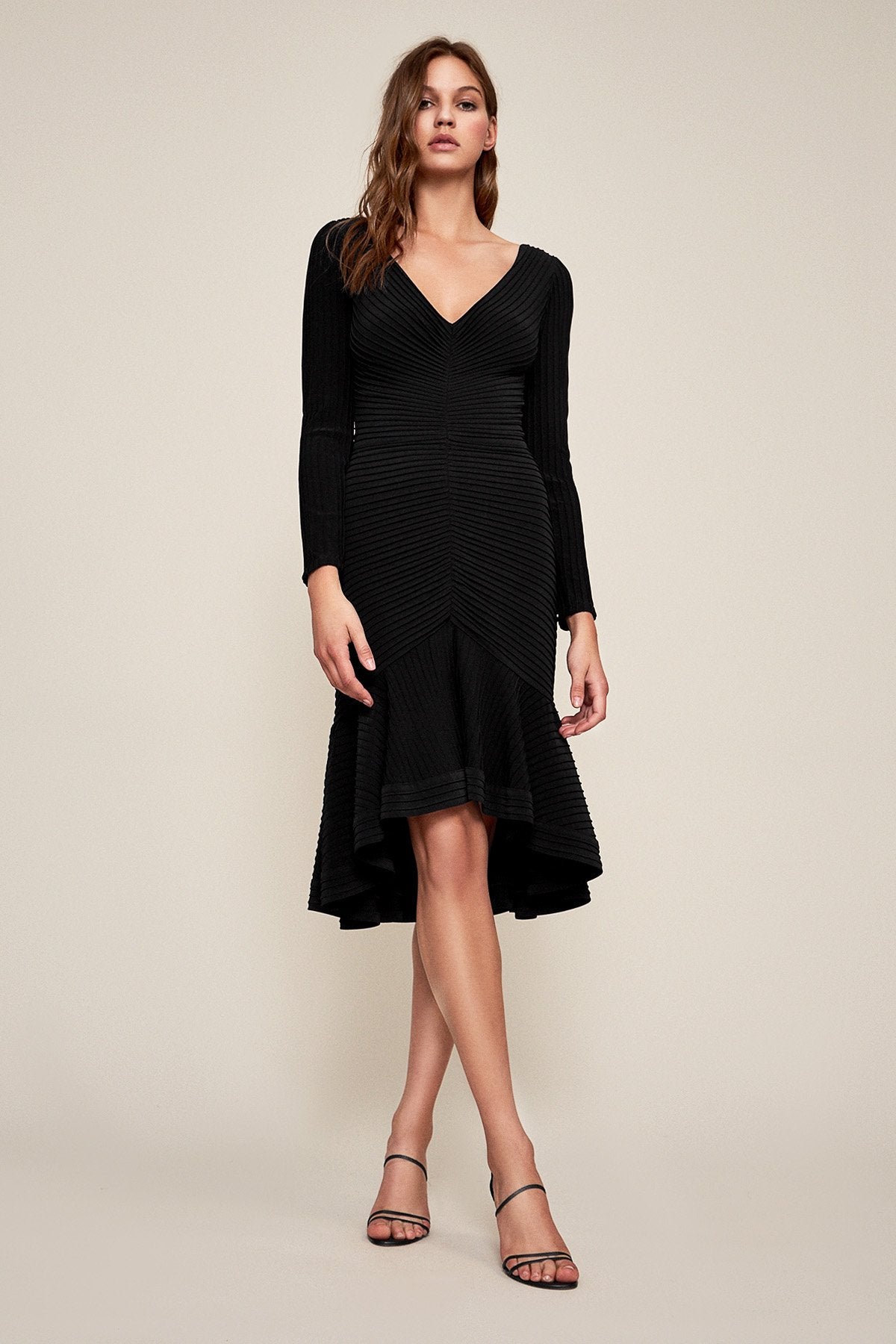 Elias Long-Sleeve Pintuck Dress
