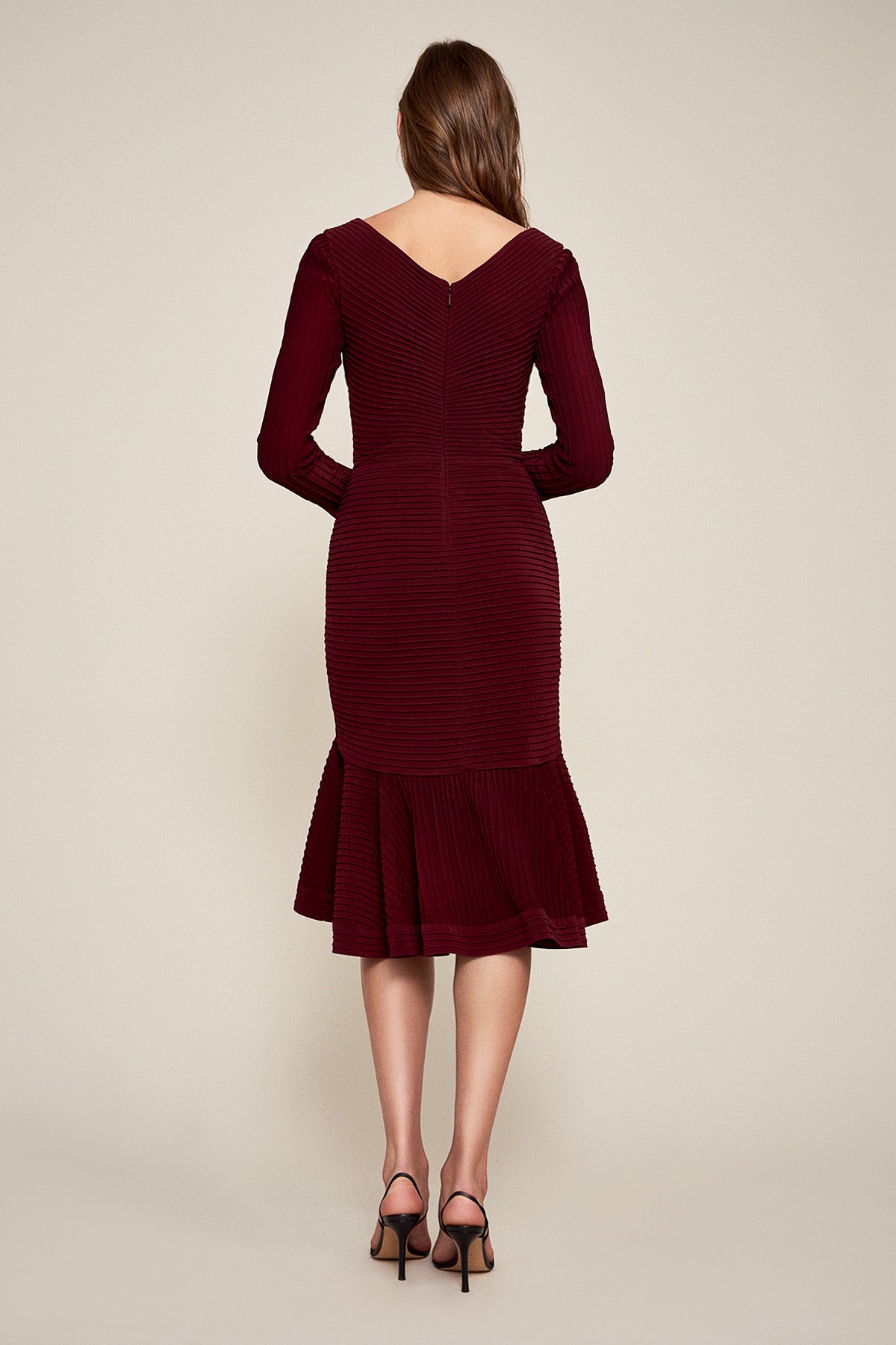 Tadashi Shoji - Elias Long-Sleeve Pintuck Dress