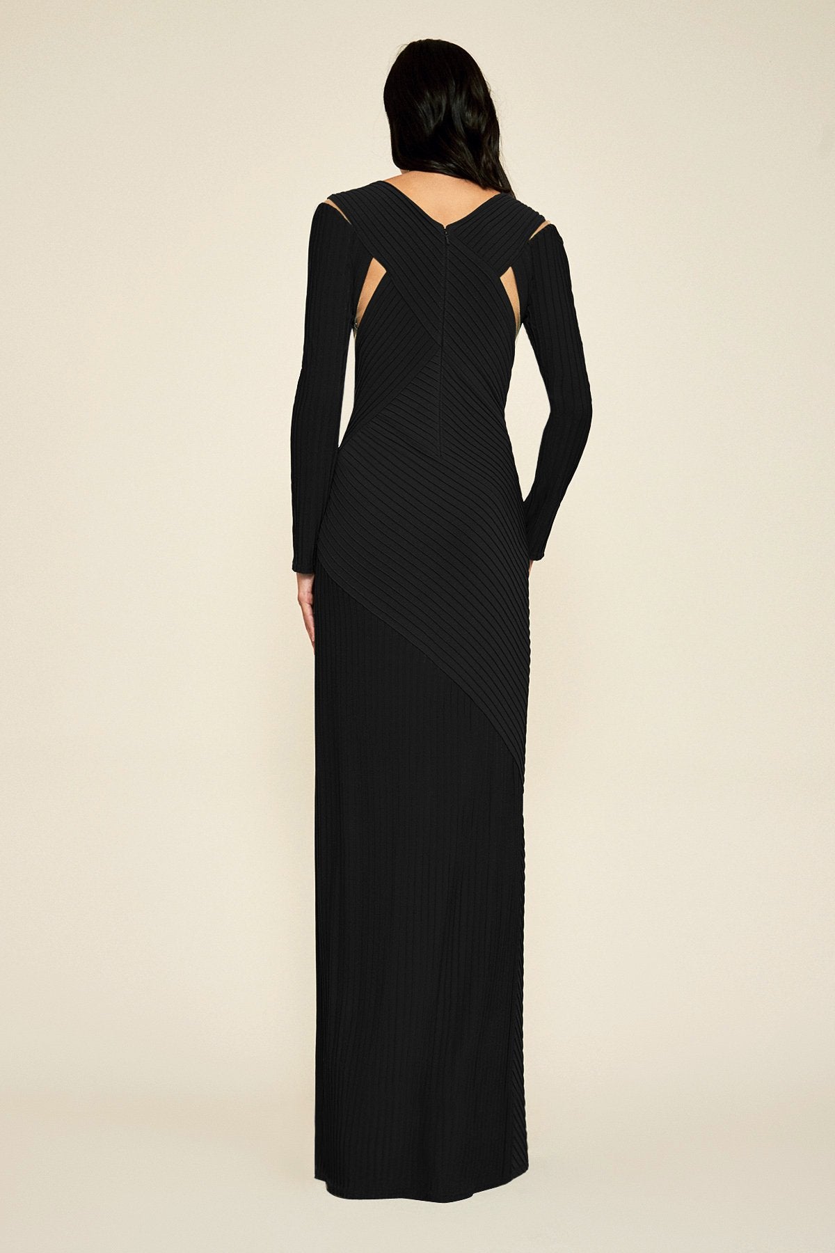 Bollani Pintuck Cutout Gown