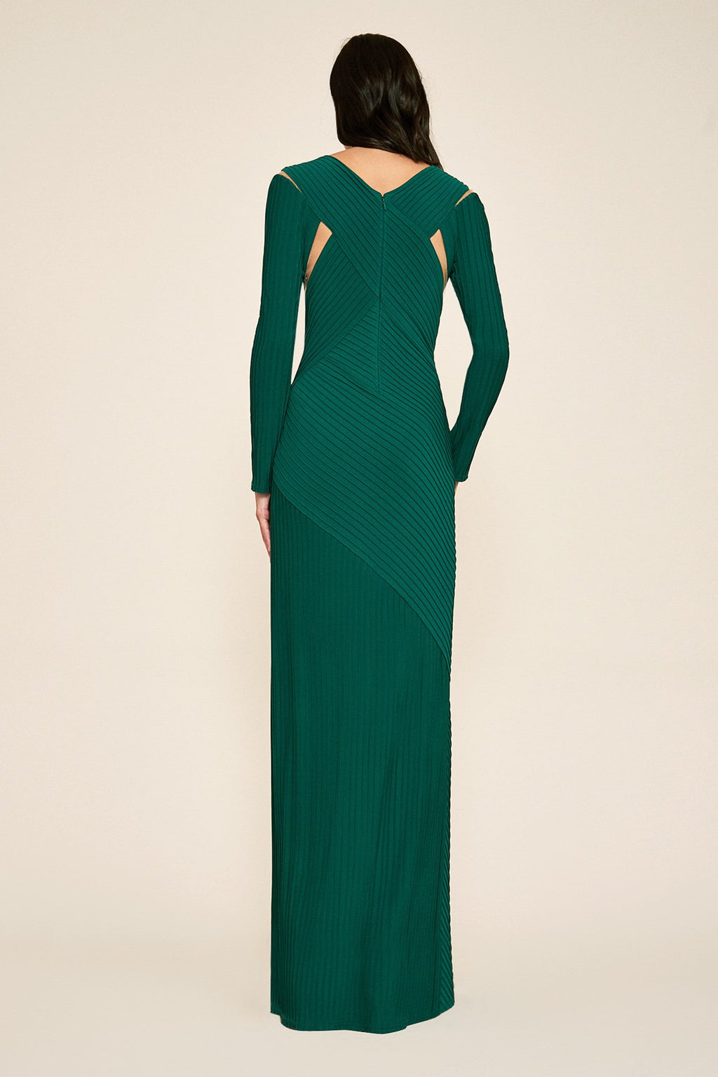 Tadashi Shoji - Bollani Pintuck Cutout Gown