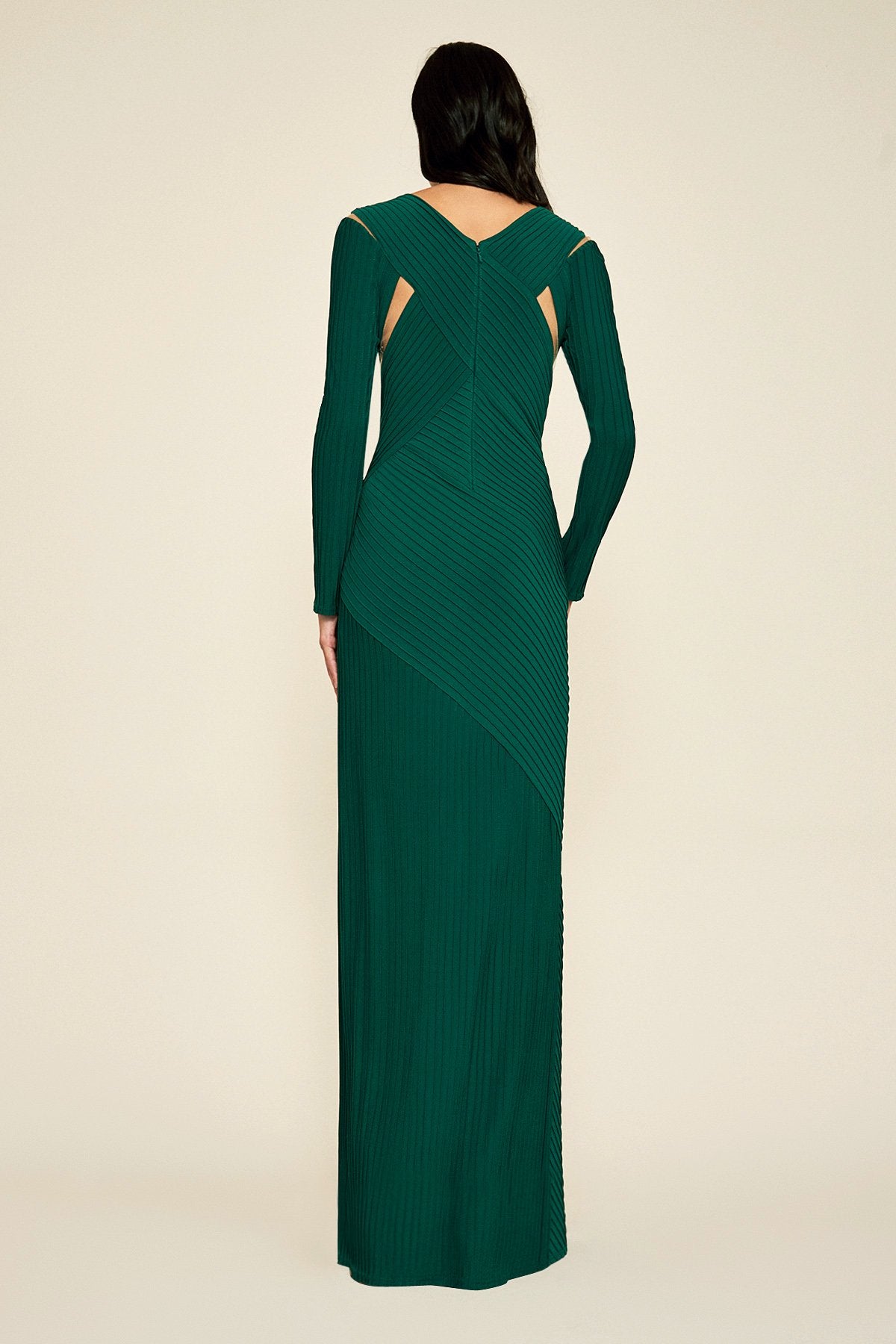 Bollani Pintuck Cutout Gown