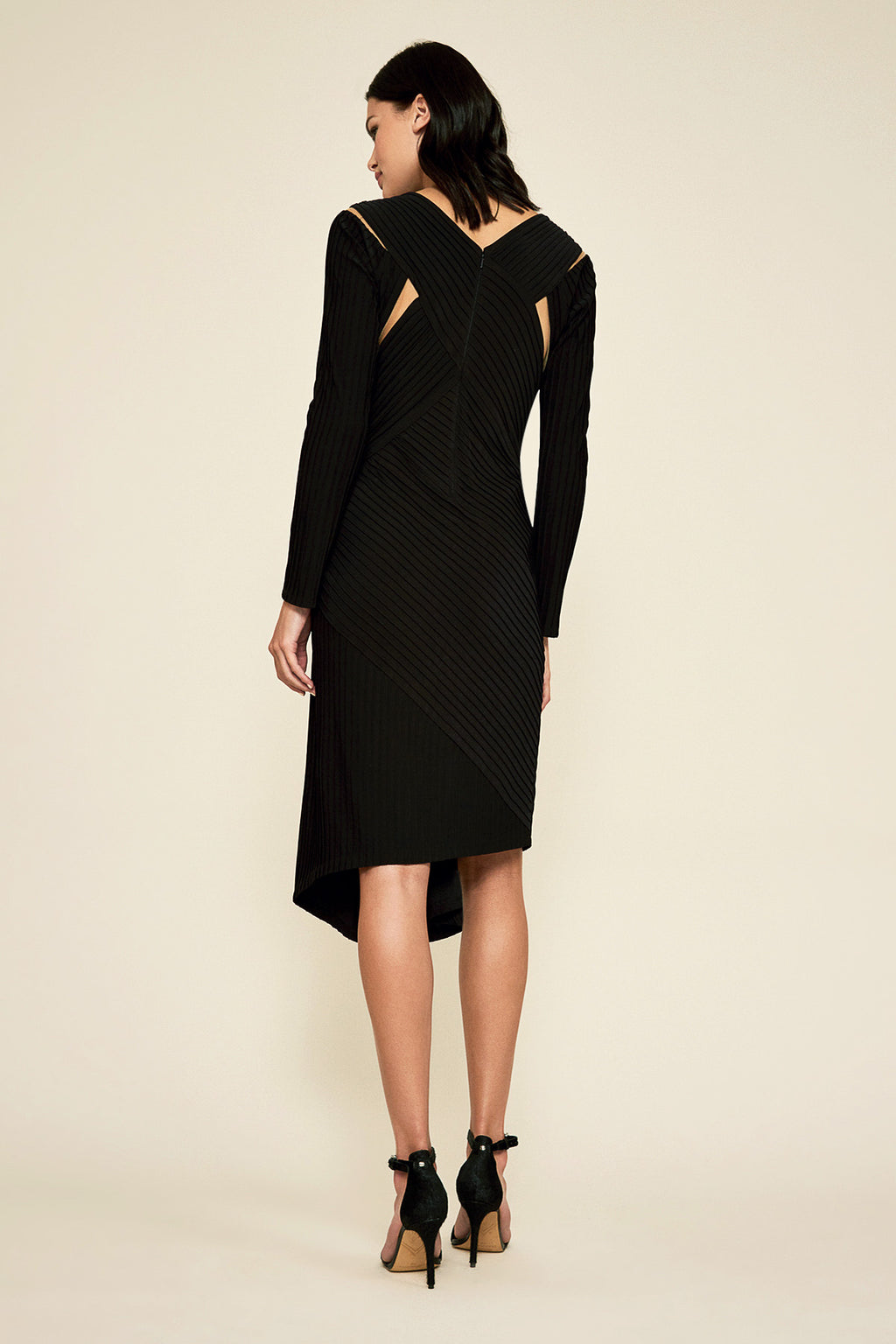 Tadashi Shoji - Tatiana Pintuck Cutout Dress